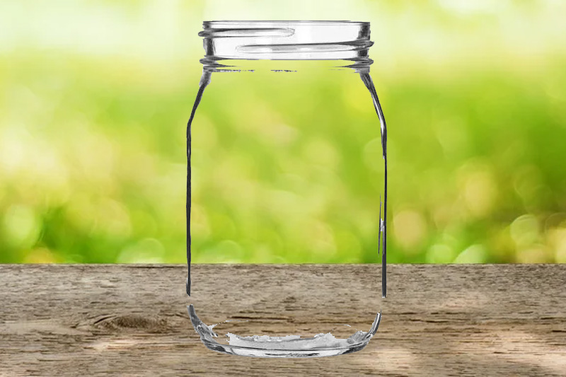 A glass jar